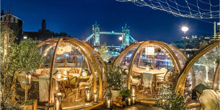 Coppa Club, London’s Glass Igloo Viewing Restaurant